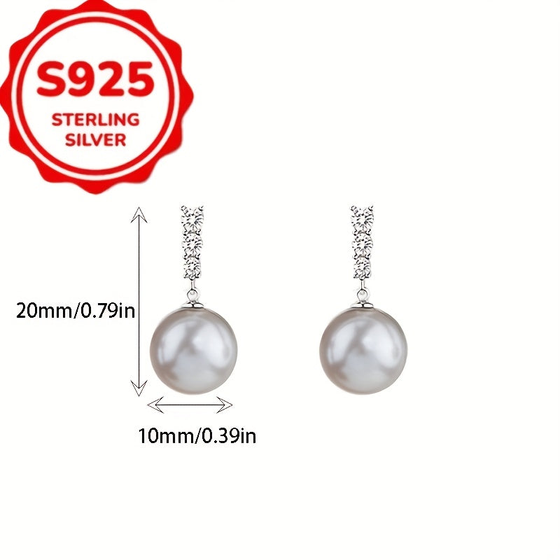 Elegant Unique Ear Piercing Jewelry - 925 Silver - Daily Wear Decoration - Shell Pearls Pendant Dangle Earrings