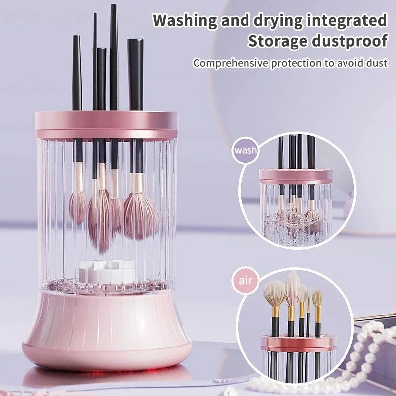 Electric  3 IN 1 Makeup Brush Cleaneing Machine Makeup Brush Dryer Portable Automatic USB Cosmetic Brushes Cleaner Tool