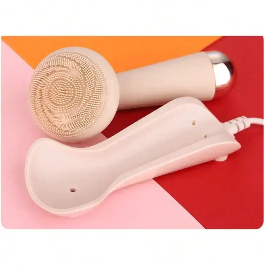 Electric Silicone Brush Facial Brush Skin Massager Wireless Charging Cleansing Waterproof  Vibration Beauty Instrument Care