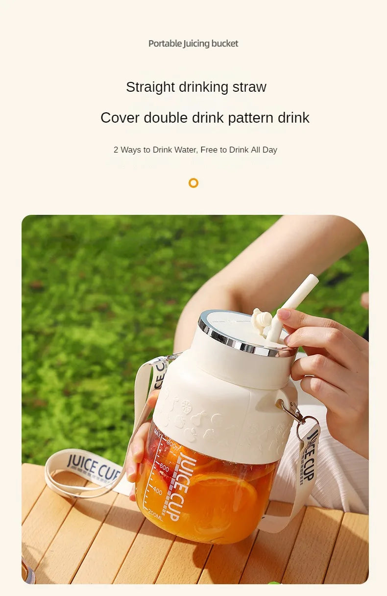 Electric Portable blender- USB Rechargeable Sports Bottle Juicing Cup Mixer for Shakes and Smoothies - 10 Blade 800ml - Multiple purpose - wireless / Portable / ice-breaking.