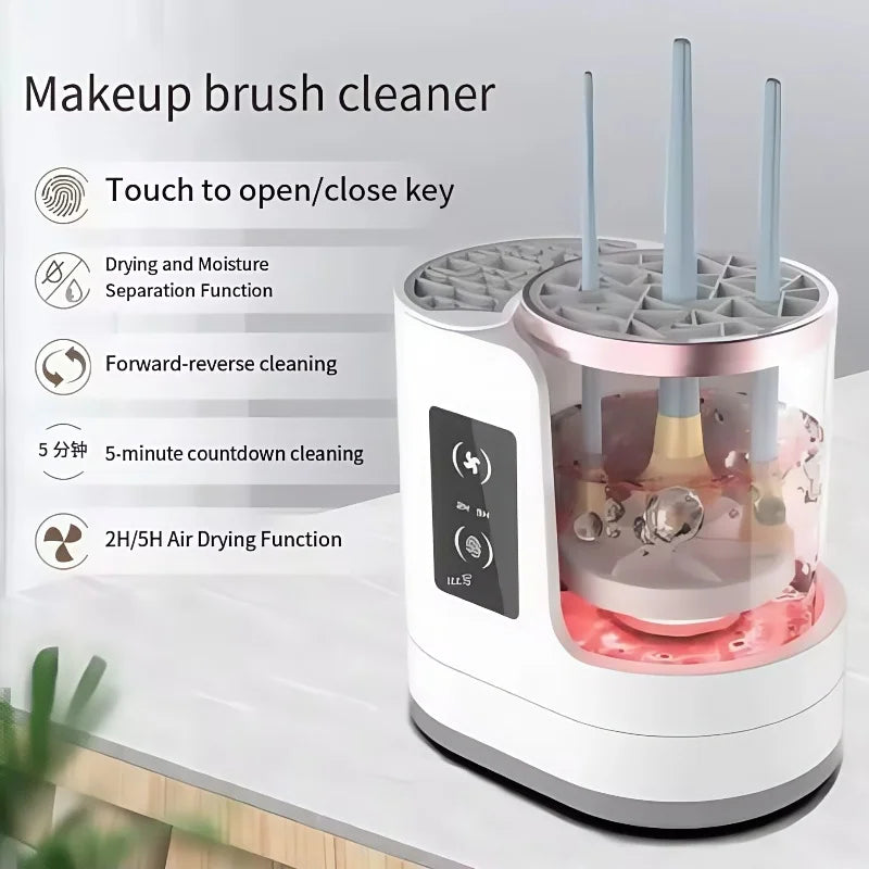 Electric  3 IN 1 Makeup Brush Cleaneing Machine Makeup Brush Dryer Portable Automatic USB Cosmetic Brushes Cleaner Tool