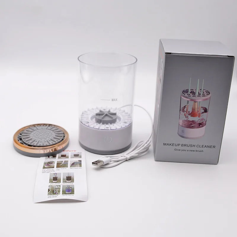 Electric  3 IN 1 Makeup Brush Cleaneing Machine Makeup Brush Dryer Portable Automatic USB Cosmetic Brushes Cleaner Tool