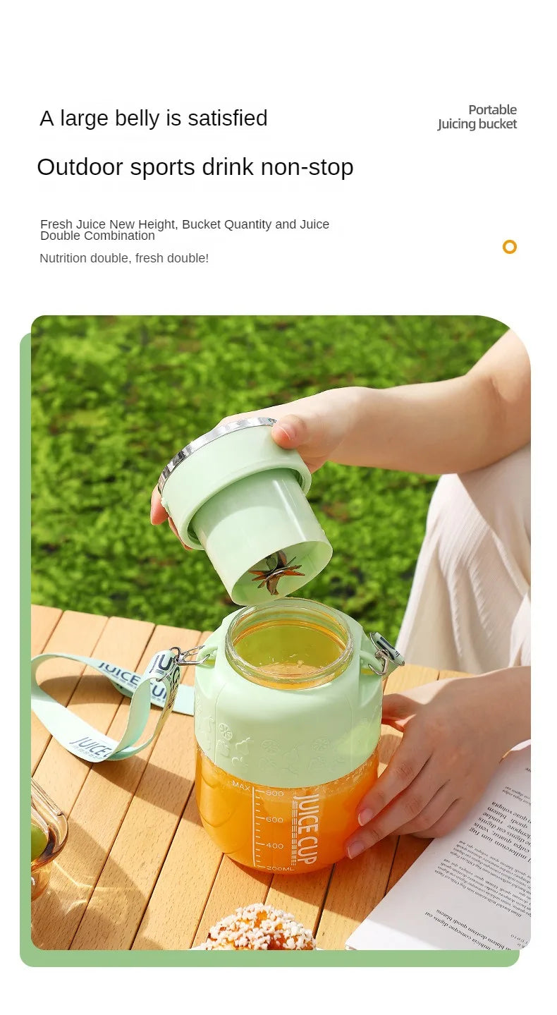 Electric Portable blender- USB Rechargeable Sports Bottle Juicing Cup Mixer for Shakes and Smoothies - 10 Blade 800ml - Multiple purpose - wireless / Portable / ice-breaking.