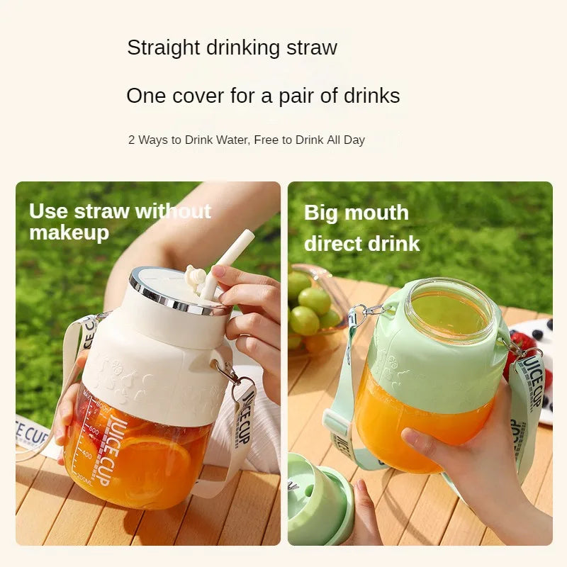 Electric Portable blender- USB Rechargeable Sports Bottle Juicing Cup Mixer for Shakes and Smoothies - 10 Blade 800ml - Multiple purpose - wireless / Portable / ice-breaking.